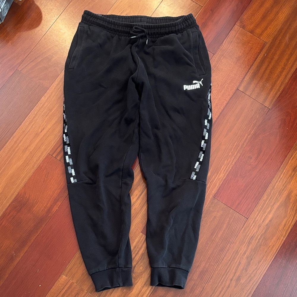 Puma Black was White joggers- size large